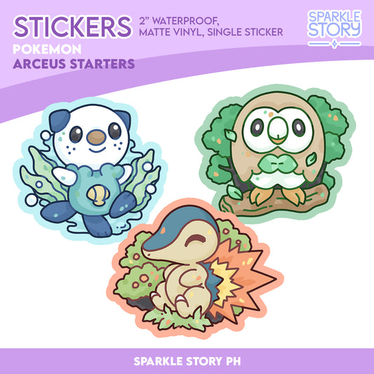 Poke Legends Arceus Starters - Stickers