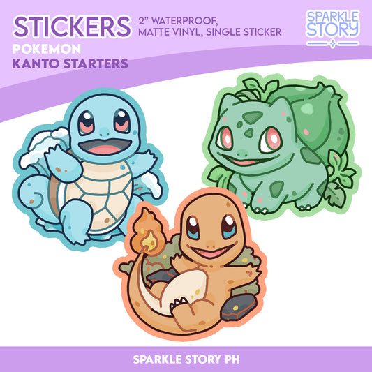 Kanto Starters - Stickers