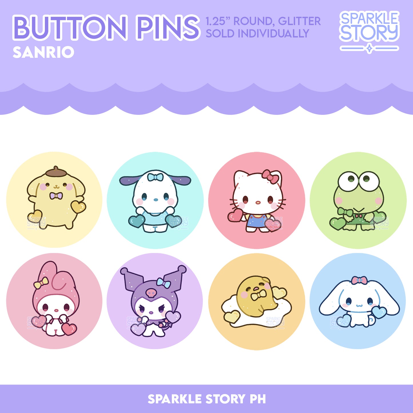 Sanrio 1.25" Button Pins