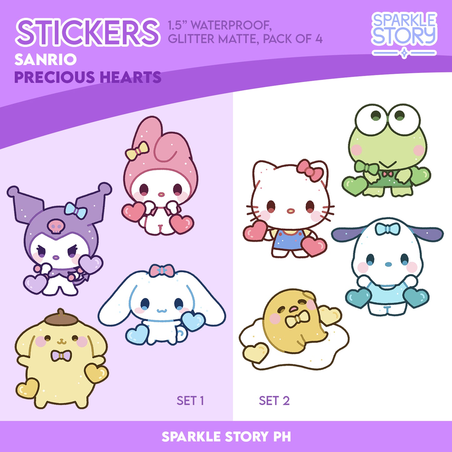 Sanrio Hearts Sticker Packs