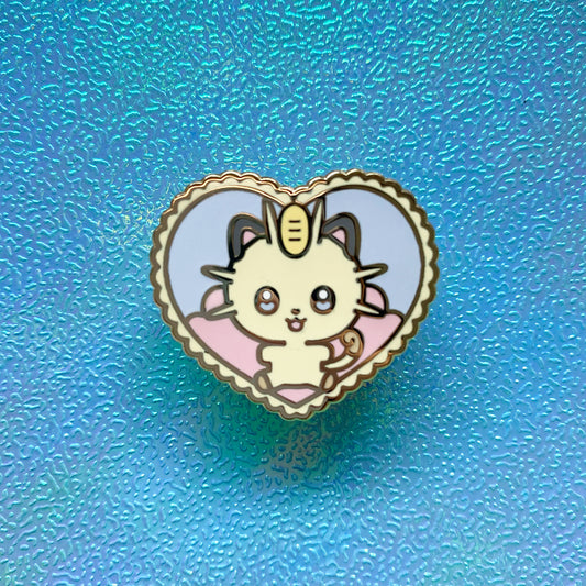 Meowth - Poke Hearts Pin