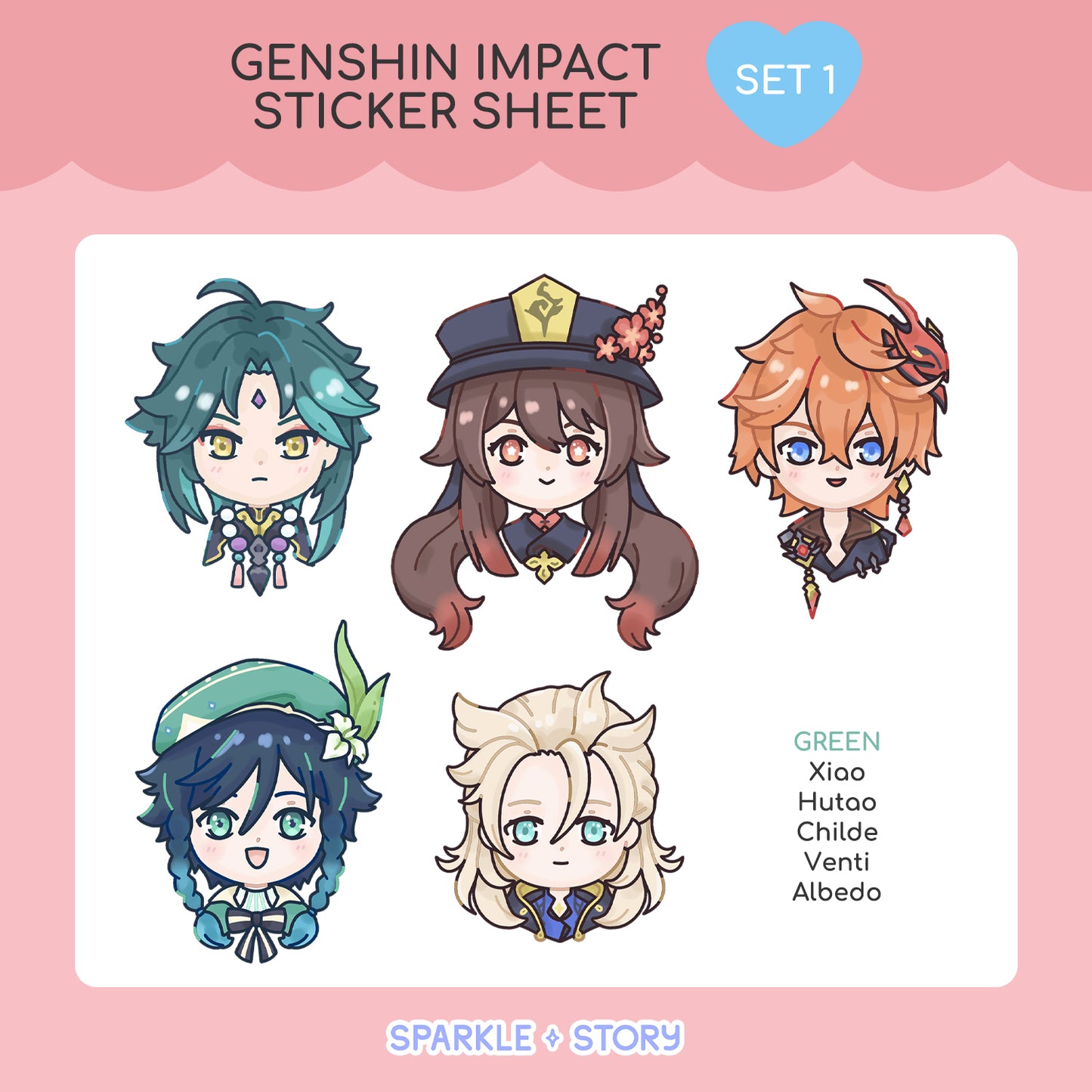 Character Rate Up - Genshin Impact Sticker Pack