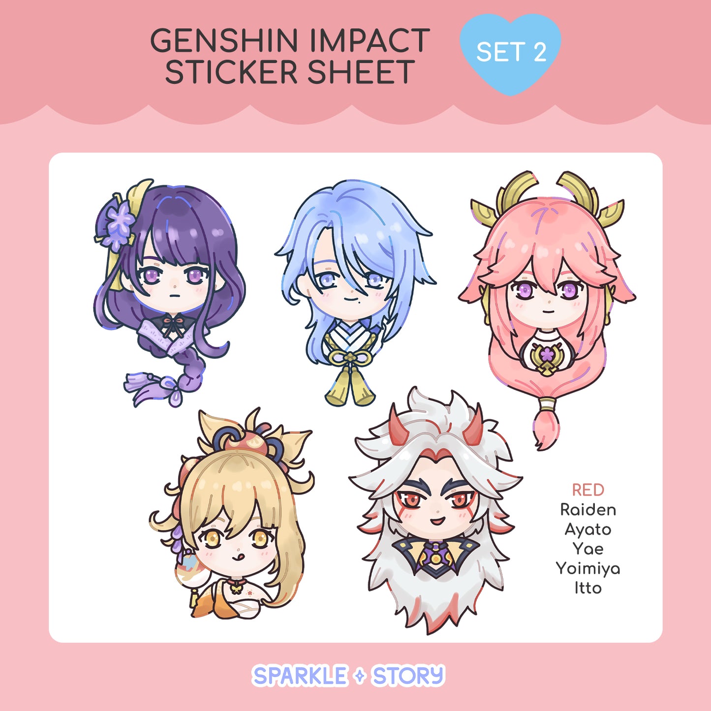 Character Rate Up - Genshin Impact Sticker Pack